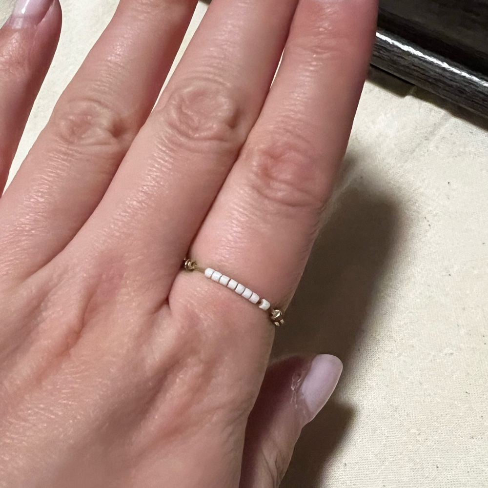 Beaded Adjustable Ring